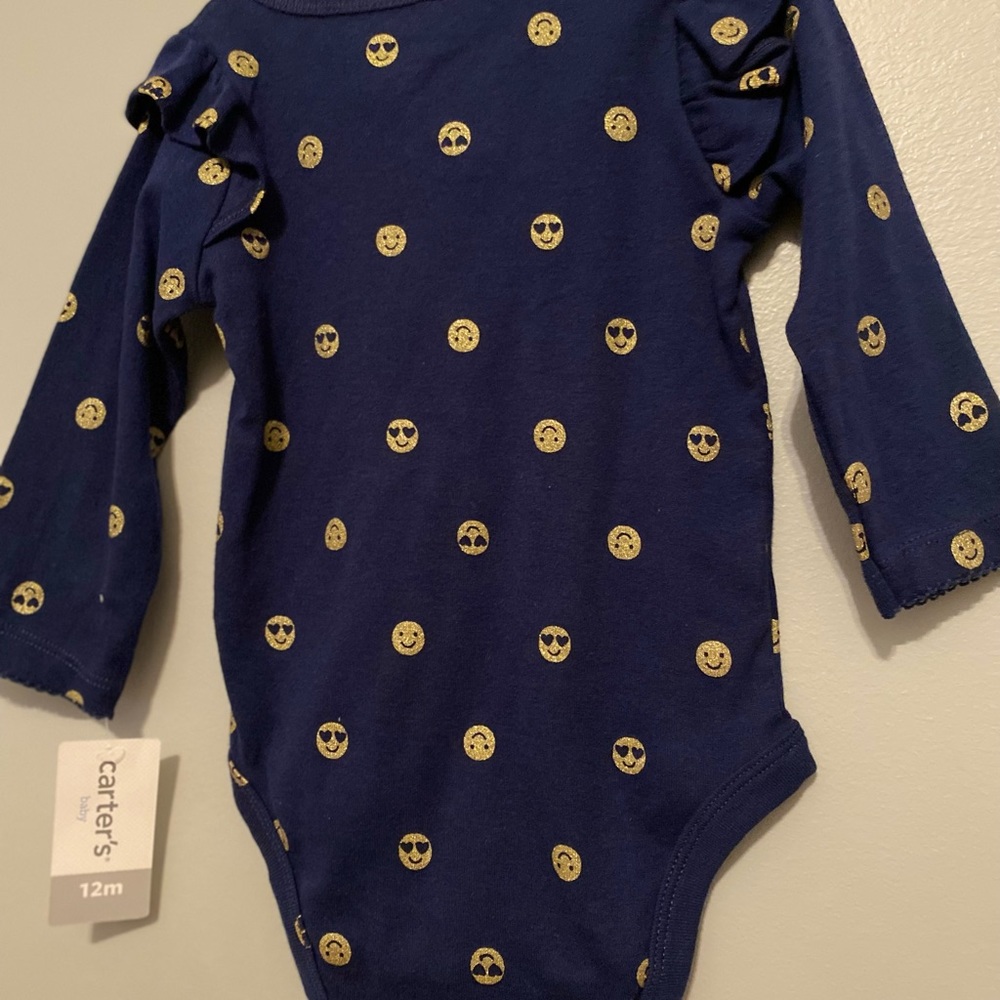 New with tags Carter emoji onesie